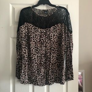 Torrid Leopard Bell Sleeve Top